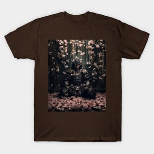 Floral Meditation Samurai T-Shirt